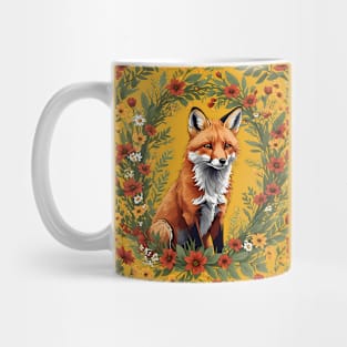 Mississippi Red Fox Surrounded By Tickseed Flowers 2 Mug